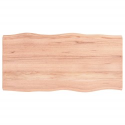 vidaXL Piano Tavolo Marrone Chiaro 80x40x(2-4) cm Rovere Non Trattato