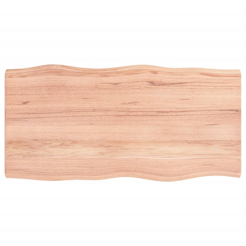 vidaXL Piano Tavolo Marrone Chiaro 80x40x(2-4) cm Rovere Non Trattato