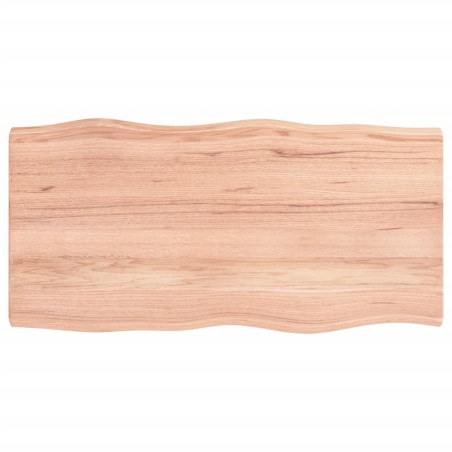 vidaXL Piano Tavolo Marrone Chiaro 80x40x(2-4) cm Rovere Non Trattato
