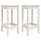 vidaXL Sgabelli da Bar 2 pz Bianchi 40x40x78 cm Legno Massello di Pino vidaXL Sgabelli da Bar 2 pz Bianchi 40x40x78 cm Legno Massello di Pino