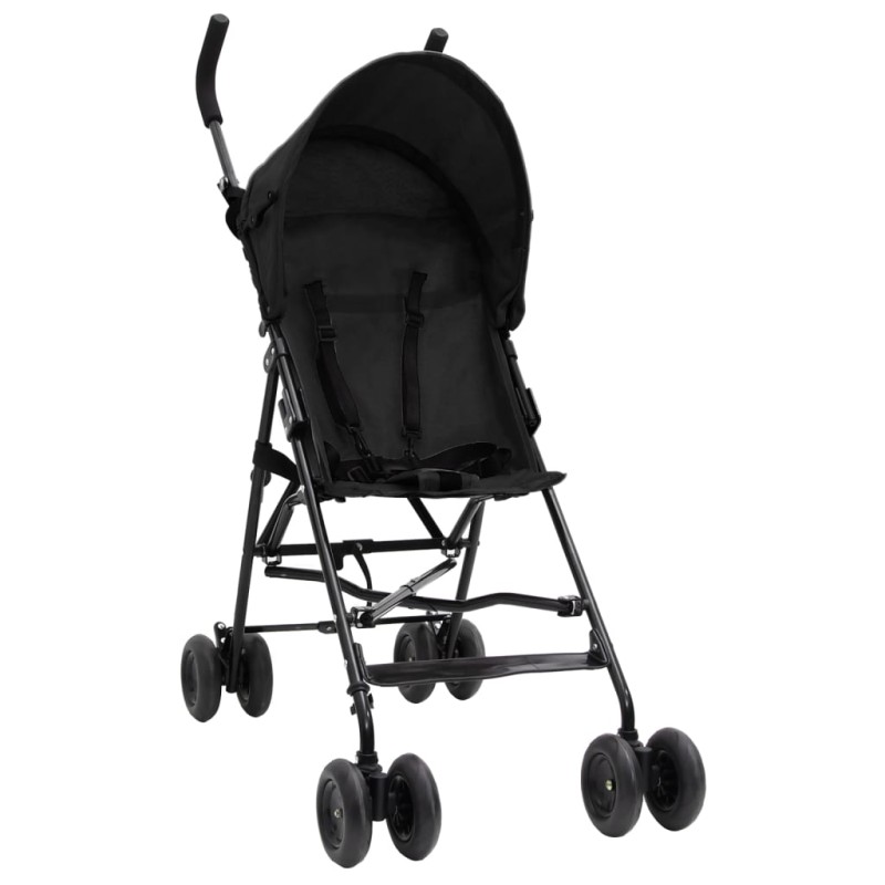 vidaXL Passeggino Antracite e Nero in Acciaio vidaXL Passeggino Antracite e Nero in Acciaio
