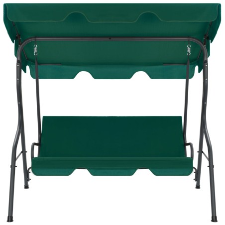 vidaXL Panchina a Dondolo da Giardino Verde 170x110x153 cm in Tessuto