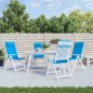 vidaXL Cuscini Sedia con Schienale Alto 4 pz Blu Chiaro Tessuto Oxford vidaXL Cuscini Sedia con Schienale Alto 4 pz Blu Chiaro Tessuto Oxford