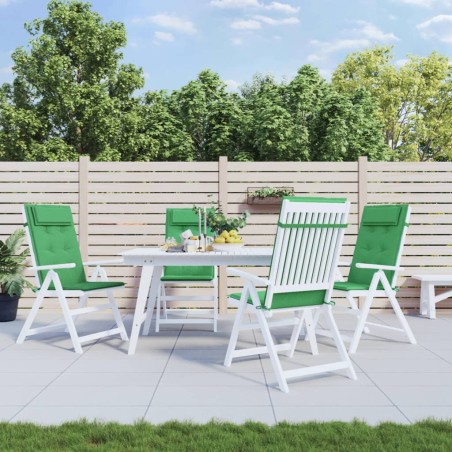 vidaXL Cuscini per Sedia con Schienale Alto 4 pz Verde Tessuto Oxford