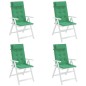 vidaXL Cuscini per Sedia con Schienale Alto 4 pz Verde Tessuto Oxford vidaXL Cuscini per Sedia con Schienale Alto 4 pz Verde Tessuto Oxford