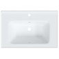 vidaXL Lavandino da Bagno Bianco 71x48x19,5cm Rettangolare in Ceramica vidaXL Lavandino da Bagno Bianco 71x48x19,5cm Rettangolare in Ceramica