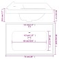 vidaXL Lavandino da Bagno Bianco 71x48x19,5cm Rettangolare in Ceramica vidaXL Lavandino da Bagno Bianco 71x48x19,5cm Rettangolare in Ceramica