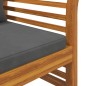 vidaXL Set Divani Giardino 2pz con Cuscini Grigio Scuro Legno Massello