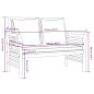 vidaXL Set Divani Giardino 2pz con Cuscini Grigio Scuro Legno Massello