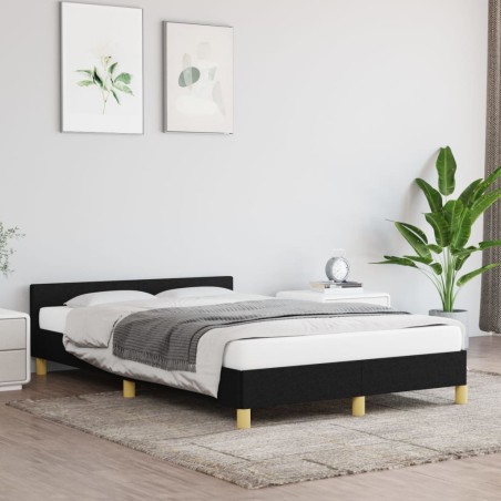 vidaXL Giroletto senza Materasso Nero 120x200 cm Tessuto