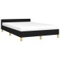 vidaXL Giroletto senza Materasso Nero 120x200 cm Tessuto vidaXL Giroletto senza Materasso Nero 120x200 cm Tessuto