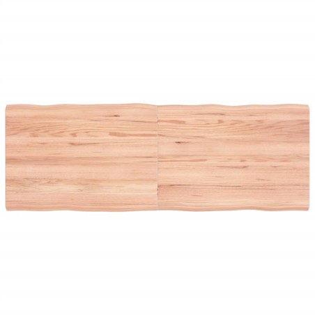 vidaXL Piano Tavolo Marrone Chiaro 140x50x4 cm in Rovere Non Trattato