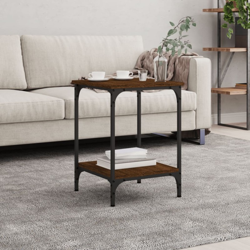 vidaXL Tavolino da Salotto Rovere Marrone 40x40x55cm Legno Multistrato