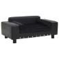 vidaXL Divano per Cani Nero 81x43x31 cm in Peluche e Similpelle vidaXL Divano per Cani Nero 81x43x31 cm in Peluche e Similpelle