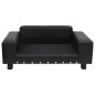 vidaXL Divano per Cani Nero 81x43x31 cm in Peluche e Similpelle vidaXL Divano per Cani Nero 81x43x31 cm in Peluche e Similpelle