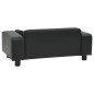 vidaXL Divano per Cani Nero 81x43x31 cm in Peluche e Similpelle vidaXL Divano per Cani Nero 81x43x31 cm in Peluche e Similpelle