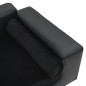 vidaXL Divano per Cani Nero 81x43x31 cm in Peluche e Similpelle vidaXL Divano per Cani Nero 81x43x31 cm in Peluche e Similpelle