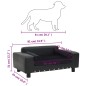 vidaXL Divano per Cani Nero 81x43x31 cm in Peluche e Similpelle vidaXL Divano per Cani Nero 81x43x31 cm in Peluche e Similpelle