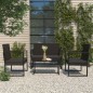 vidaXL Set Divani da Giardino 4 pz con Cuscini Nero in Polyrattan vidaXL Set Divani da Giardino 4 pz con Cuscini Nero in Polyrattan