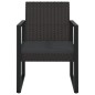 vidaXL Set Divani da Giardino 4 pz con Cuscini Nero in Polyrattan vidaXL Set Divani da Giardino 4 pz con Cuscini Nero in Polyrattan