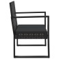 vidaXL Set Divani da Giardino 4 pz con Cuscini Nero in Polyrattan vidaXL Set Divani da Giardino 4 pz con Cuscini Nero in Polyrattan