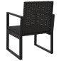 vidaXL Set Divani da Giardino 4 pz con Cuscini Nero in Polyrattan vidaXL Set Divani da Giardino 4 pz con Cuscini Nero in Polyrattan