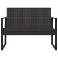 vidaXL Set Divani da Giardino 4 pz con Cuscini Nero in Polyrattan vidaXL Set Divani da Giardino 4 pz con Cuscini Nero in Polyrattan