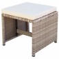vidaXL Set da Pranzo da Giardino 9 pz con Cuscini in Polyrattan Beige vidaXL Set da Pranzo da Giardino 9 pz con Cuscini in Polyrattan Beige