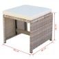 vidaXL Set da Pranzo da Giardino 9 pz con Cuscini in Polyrattan Beige vidaXL Set da Pranzo da Giardino 9 pz con Cuscini in Polyrattan Beige