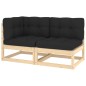 vidaXL Set Divani da Giardino 2 pz con Cuscini Legno Massello Pino vidaXL Set Divani da Giardino 2 pz con Cuscini Legno Massello Pino