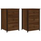 vidaXL Comodini 2 pz Rovere Marrone 40x36x60 cm in Legno Multistrato vidaXL Comodini 2 pz Rovere Marrone 40x36x60 cm in Legno Multistrato