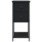 vidaXL Comodini 2 pz Neri 32x42x70 cm in Legno Multistrato