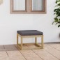 Sgabello da Giardino con Cuscino Legno Pino Impregnato Verde Sgabello da Giardino con Cuscino Legno Pino Impregnato Verde