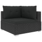 vidaXL Set Divani da Giardino 10 pz con Cuscini in Polyrattan Nero vidaXL Set Divani da Giardino 10 pz con Cuscini in Polyrattan Nero