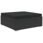 vidaXL Set Divani da Giardino 10 pz con Cuscini in Polyrattan Nero vidaXL Set Divani da Giardino 10 pz con Cuscini in Polyrattan Nero