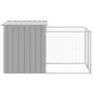 vidaXL Casetta Cani Corsa Grigio Chiaro 110x201x110 cm Acciaio Zincato