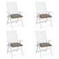 vidaXL Cuscini per Sedia 4 pz Tortora 40x40x7 cm in Tessuto Oxford