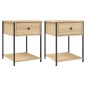 vidaXL Comodini 2 pz Rovere Sonoma 44x45x58 cm in Legno Multistrato vidaXL Comodini 2 pz Rovere Sonoma 44x45x58 cm in Legno Multistrato