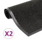 Tappeti Antipolvere 2 pz Rettangolari Trapuntati 40x60 cm Neri Tappeti Antipolvere 2 pz Rettangolari Trapuntati 40x60 cm Neri