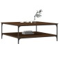 vidaXL Tavolino Salotto Rovere Marrone 100x100x40 cm Legno Multistrato