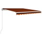 Tenda da Sole Retrattile Manuale 350x250 cm Arancione e Marrone Tenda da Sole Retrattile Manuale 350x250 cm Arancione e Marrone
