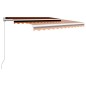 Tenda da Sole Retrattile Manuale 350x250 cm Arancione e Marrone Tenda da Sole Retrattile Manuale 350x250 cm Arancione e Marrone