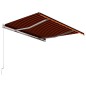 Tenda da Sole Retrattile Manuale 350x250 cm Arancione e Marrone Tenda da Sole Retrattile Manuale 350x250 cm Arancione e Marrone