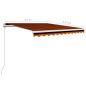 Tenda da Sole Retrattile Manuale 350x250 cm Arancione e Marrone Tenda da Sole Retrattile Manuale 350x250 cm Arancione e Marrone