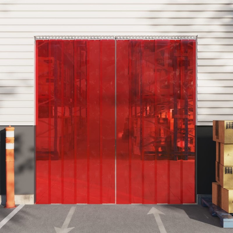 vidaXL Tenda per Porte Rossa 200 mm x 1,6 mm 10 m in PVC vidaXL Tenda per Porte Rossa 200 mm x 1,6 mm 10 m in PVC