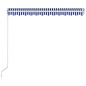 Tenda da Sole Retrattile Manuale 350x250 cm Blu e Bianca Tenda da Sole Retrattile Manuale 350x250 cm Blu e Bianca