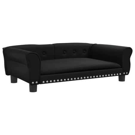 vidaXL Lettino per Cani Nero 95x55x30 cm in Similpelle