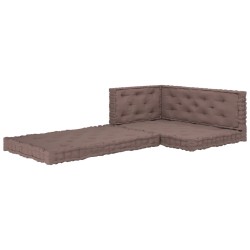 Cuscini per Pallet e Pavimento 4 pz Grigio Talpa in Cotone