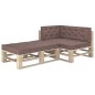 Cuscini per Pallet e Pavimento 4 pz Grigio Talpa in Cotone Cuscini per Pallet e Pavimento 4 pz Grigio Talpa in Cotone