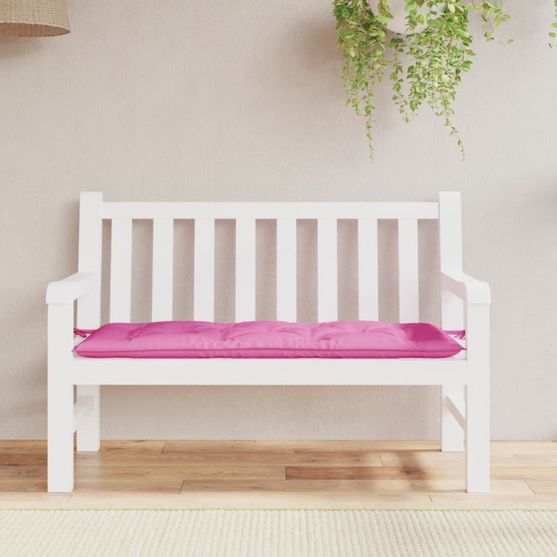 vidaXL Cuscino per Panca da Giardino Rosa 120x50x7 cm in Tessuto